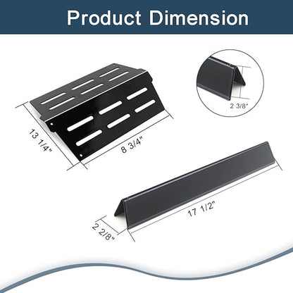 Flavorizer Bars,Heat Deflectors,Grill Burner and Grill Grid for Weber Genesis 300 Series Grills with Front Control Knob, Genesis S310 S320 S330 E310 E320 E330
