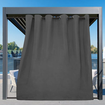 Easy-Going Outdoor Curtains for Patio 1 Panel, 110x120 inch, Weatherproof - Image 3