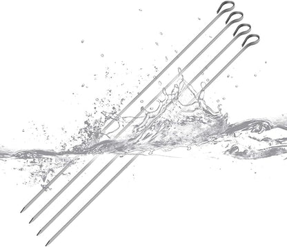 only fire Shish Kabob Set with Stainless Steel Ring, Automatic Skewers Turner for Weber 22" Kettle and Other Similar Kettle Grills