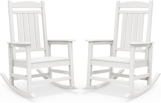 SERWALL Outdoor Rocking Chair Set of 2, Patio Rocking Chair, Porch Rocker by SERWALL