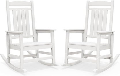 SERWALL Outdoor Rocking Chair Set of 2, Patio Rocking Chair, Porch Rocker by SERWALL
