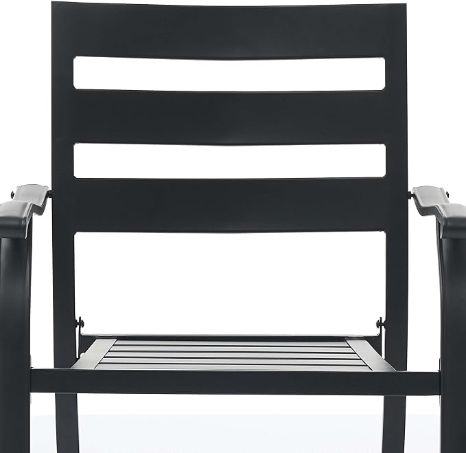 Patio Dining Chairs Set of 2, Metal Patio Furniture Set - Image 8