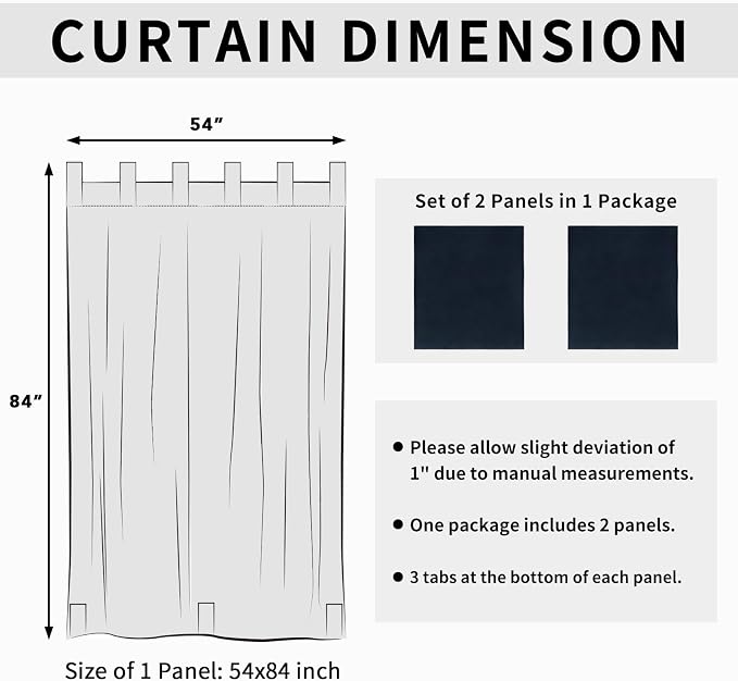 Easy-Going Outdoor Patio Curtains 2 Panels, 54x84 inch, Porch and Pergola - Image 6