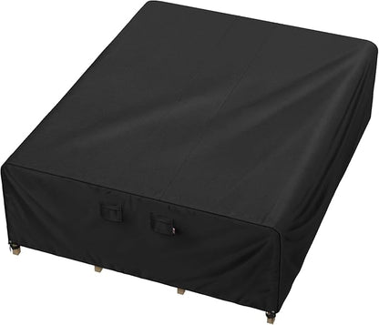 iBirdie Outdoor Patio Furniture Set Covers 128 x 64 inch fit 5 x 10 ft, 60 x 127 inch Table, Waterproof Weatherproof Rectangular Cover, Heavy Duty 600D for Outside Dining Table and Chairs
