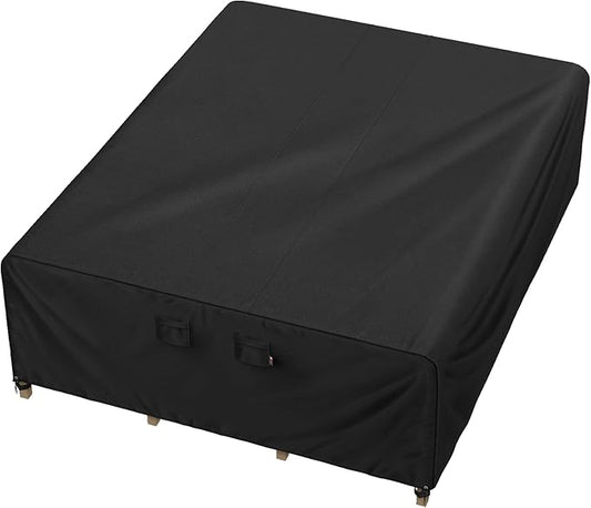 iBirdie Outdoor Patio Furniture Set Covers 98 x 78 inch Waterproof Weatherproof Rectangular Cover, Heavy Duty 600D for Outside Dining Table and Chairs fit 97 x 77, 96 x 76