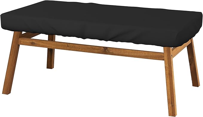 Covers & All Rectangle Table Top Cover, 12 Oz Waterproof UV & Weather Resistant Patio Table Cover, Outdoor Table Cover for Patio Furniture (80" L x 40" W x 5" H, Black)