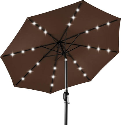 Best Choice Products 10ft Solar Polyester LED Lighted Patio Umbrella w/Tilt by Unknown