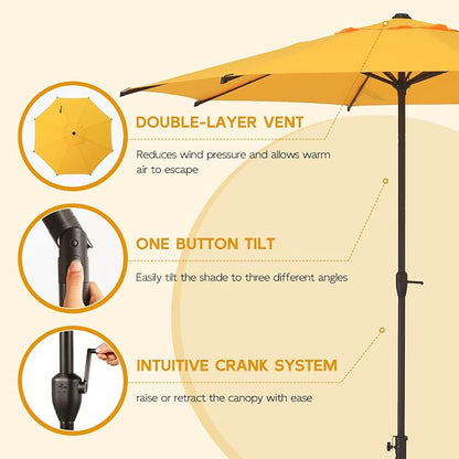 Abba Patio 9FT Lyon Outdoor Patio Umbrella Outdoor Table Umbrella - Image 4