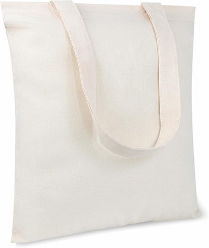 TOPDesign 10-Pack Economical 11.8"x13" Cotton Tote Bags, Lightweight Small Reusable Grocery Shopping Cloth Bags, Suitable for DIY, Advertising, Promotion, Gift, Activity