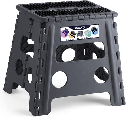 Delxo Folding Step Stool 13 Inch, 300 Lbs Step Stool by Delxo