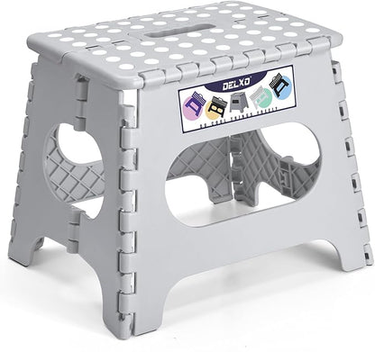 Delxo Folding Step Stool 11 Inch, 300 Lbs Step Stool by Delxo