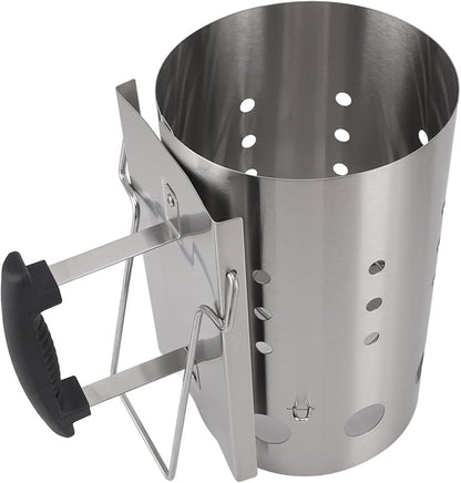 Efficient Charcoal Starter, Stainless Steel Portable Chimney Starter for Barbecue, Camping, Picnic with Lightweight Design