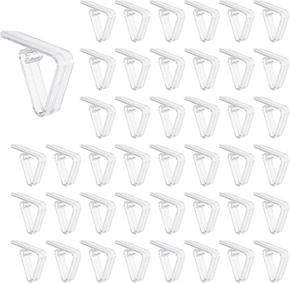uxcell 48 Pack Plastic Tablecloth Clips, Table Cloth Cover Clamps Windproof Holder Clips 2.17" x 1.69" for Home Party Picnic Wedding Camping Dining Tables, Clear