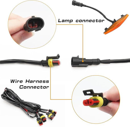 4 PCS Grill Led Lights, Amber Raptoor Grille Lights Plug Play Car Accessories for Toyota 4Runner 2014-2024 TRD Pro Grille and 2014-2019 SR5, Premium, Limited, TRD Off-Road (Amber)