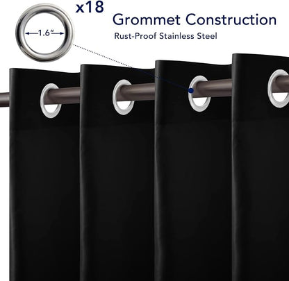 PureFit Outdoor Curtains for Patio Waterproof Weatherproof Outside Curtains | - Image 4