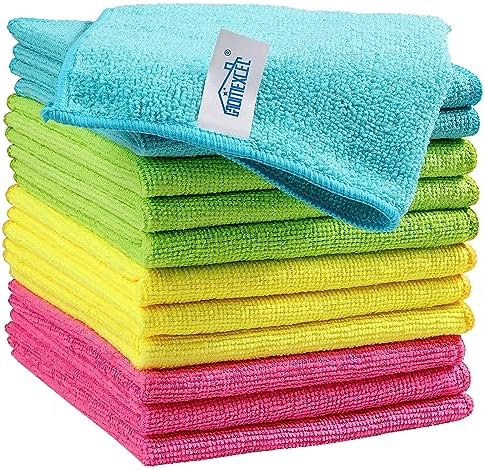 HOMEXCEL 12PK Microfiber Cleaning Cloth, Cleaning Rag by HOMEXCEL