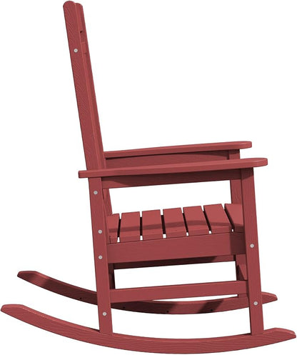 Oversized Outdoor Rocking Chairs Set of 2, HDPE Porch Rockers - Image 10