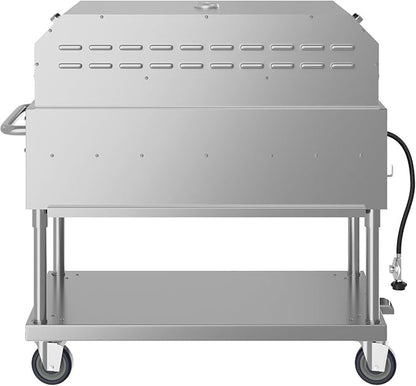48 in. Commercial Outdoor Propane Gas Grill With Pizza Oven, ETL Listed in Stainless-Steel (CGKIT4-48P)