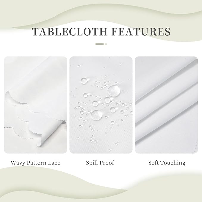 Rectangle Table Cloth Cake Pattern Waterproof Tablecloth 54 x 72 in Washable Table Cover for Home Kitchen Wedding Dining