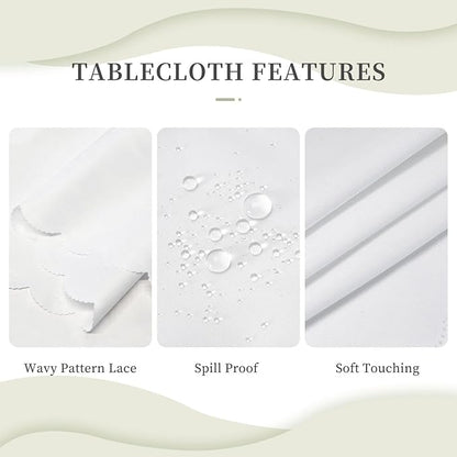 Rectangle Table Cloth Cake Pattern Waterproof Tablecloth 54 x 72 in Washable Table Cover for Home Kitchen Wedding Dining