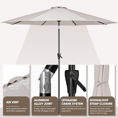 Tempera Patio Market Outdoor Table Umbrella - Image 3