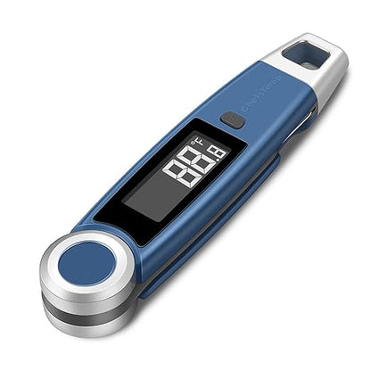 Finaltouch X10 Instant Read Digital Meat Thermometer NSF Certified Waterproof Professional for Cooking Grilling BBQ Baking Candy Oil with Rotating Probe and Backlit Display (Royal Navy)