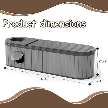 60 Gallon Storage Bench Deck Box Resin Patio Furniture - Image 3