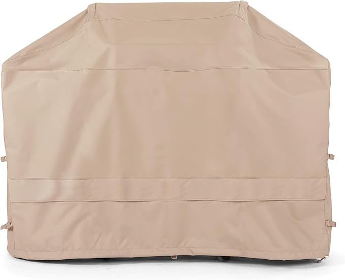 Covermates Grill Cover - Weather Resistant Outdoor Cover, Heavy Duty BBQ Covers for Large Outdoor Kitchen, Ultima 600D Polyester, 53 Inch, Ripstop Tan