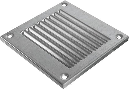 Vent Systems 4'' x 4'' Inch (Overall Dimensions) Pack of 2 - Galvanized - Air Vent Cover Metal Air Return Grill - Built in Pest Guard Screen HVAC Vent Duct Cover for Home Improvement