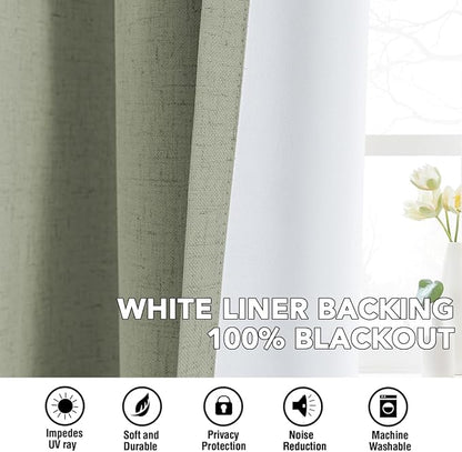 H.VERSAILTEX Linen Curtains 100% Blackout Curtains - Image 6