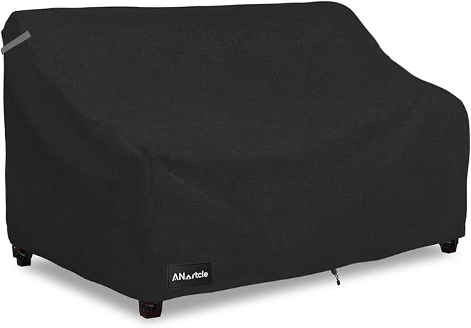 3-Seater Patio Sofa Cover,85W x 37D x 35H Inches Outdoor Couch Cover,100% Waterproof Heavy Duty Patio Sofa Covers,Patio Furniture Covers,Black
