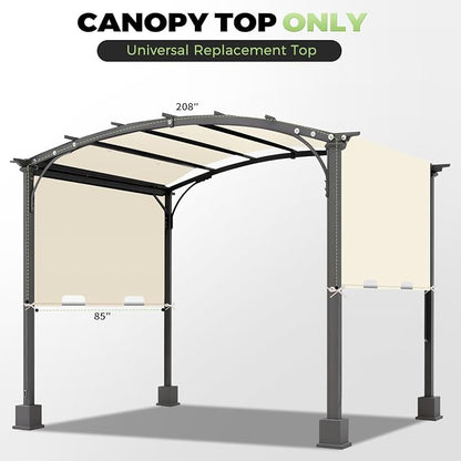 85x208 in Pergola Shade Cover for L-PG080PST Pergola | Beige, Cover Only - Image 2