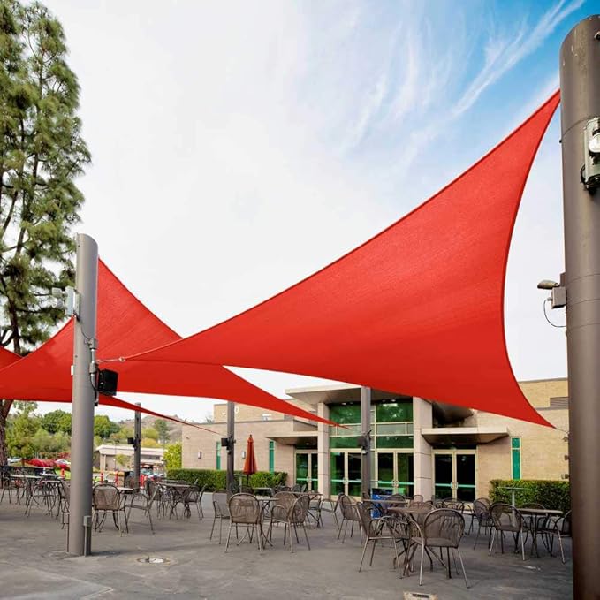 Royal Shade 12' x 12' x 12' Red Triangle Sun Shade Sail Order to Make RTAPT8 by RoyalShade