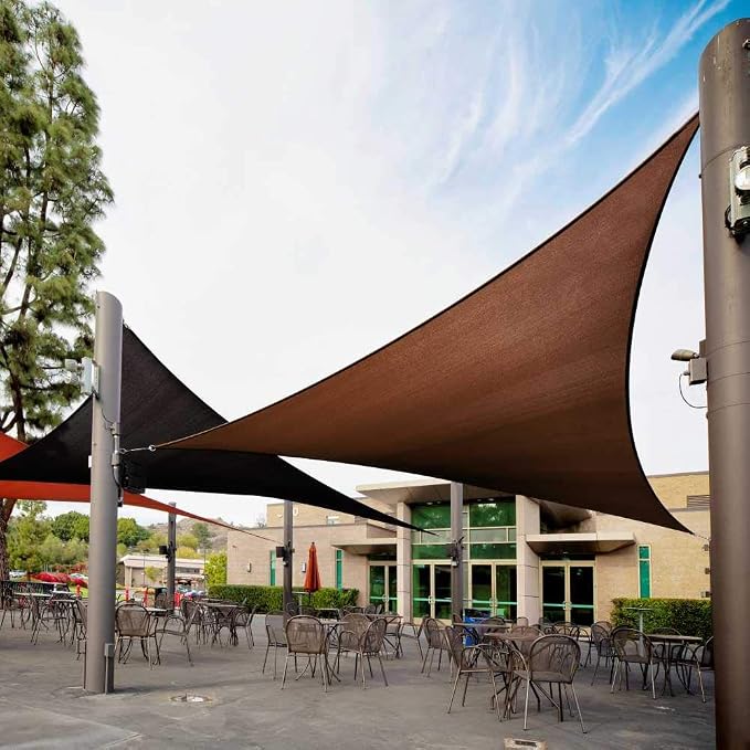 Royal Shade 4' x 4' x 4' Brown Triangle Sun Shade Sail Order to Make RTAPT8 by RoyalShade