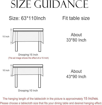 Designer Green Table Cloth Rectangle Table,Vintage Linen Wrinkle Resistant Durable Froal Tablecloth,Decor Table Cover for Home Farmhouse Thanksgiving Living Room Dining 55" × 79"-Milen