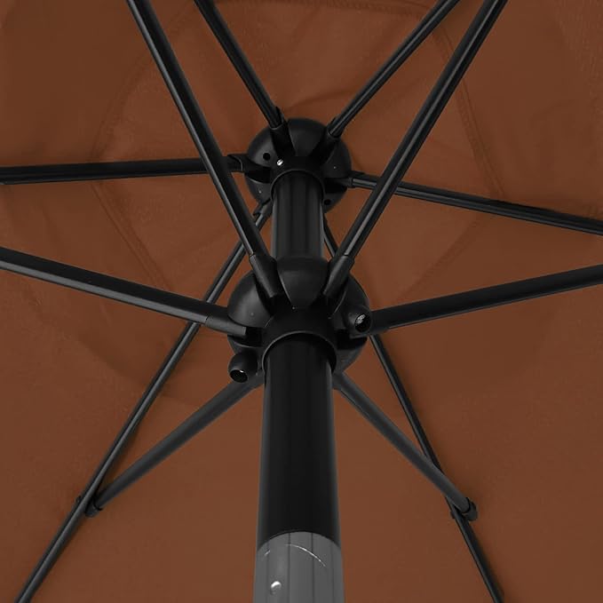 Sunnyglade 7.5' Patio Umbrella Outdoor Table Umbrella Tilt Crank Brown | Market - Image 4