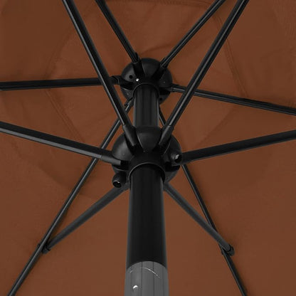Sunnyglade 7.5' Patio Umbrella Outdoor Table Umbrella Tilt Crank Brown | Market - Image 4