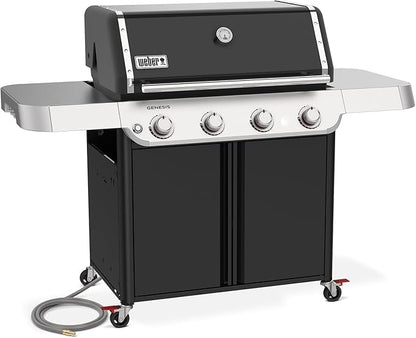 Weber Genesis E-415 Natural Gas Grill for Outdoor Grilling, 4 Burners, Black