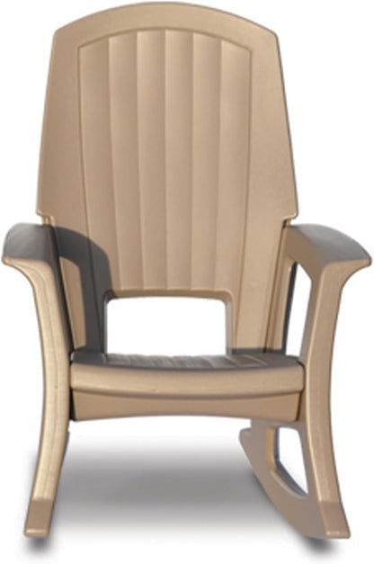 Rockaway Heavy Duty All Weather Patio or Deck Rocking Chair, Taupe | by Semco