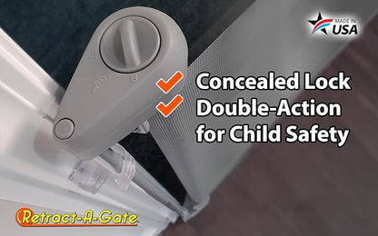 Retract-A-Gate 52" Gray: The Original and only Made in USA Retractable Baby, Dog, & Cat Gate