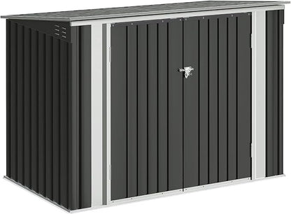 Devoko Outdoor Storage Shed 5.8 x 3.3 FT Metal Trash Shed Waterproof Outside - Image 2