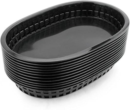 New Star Foodservice 44058 Fast Food Baskets, 10.5 x 7 Inch, Set of 36, Black