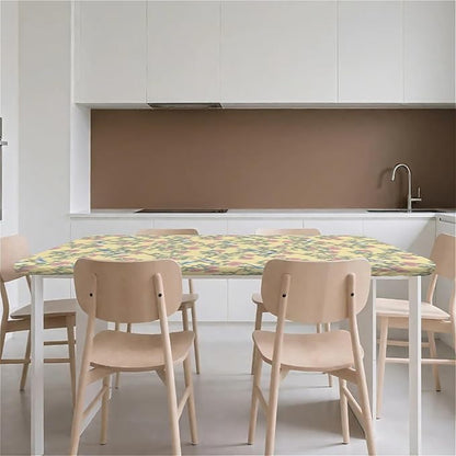 Rectangle Table Cloth Cover Waterproof Elastic Fitted Polyester Fitted Tablecloths for 4 Foot Tables for Indoor,Picnic, Camping, Outdoor （48" x 24"，Bird）