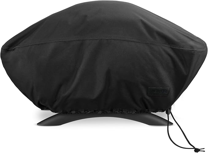 NettyPro Grill Cover for Small Q Series, Waterproof Heavy Duty UV Resistant Portable Grill Cover for Q 1400/1000 Series and Baby Q Gas, Black