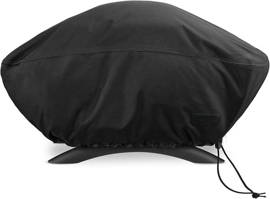 NettyPro Grill Cover for Small Q Series, Waterproof Heavy Duty UV Resistant Portable Grill Cover for Q 1400/1000 Series and Baby Q Gas, Black