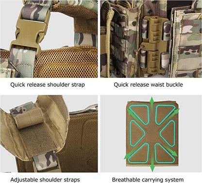 BOMTURN Upgrade Tactical Airsoft Outdoor Vest