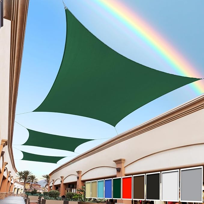 Royal Shade 11' x 13' Green Rectangle Square Sun Shade Sail Order to Make by RoyalShade