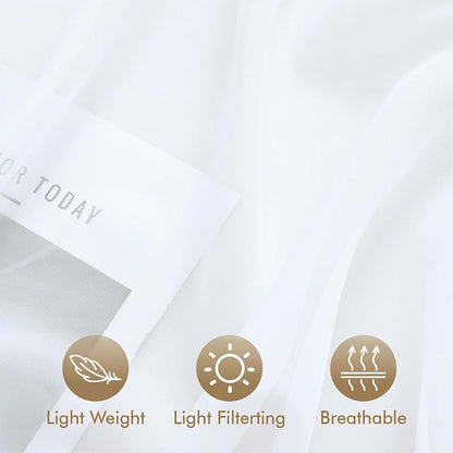 MIULEE White Outdoor Curtain for Patio Waterproof 4 Panels 54 x 96 Inch | - Image 6