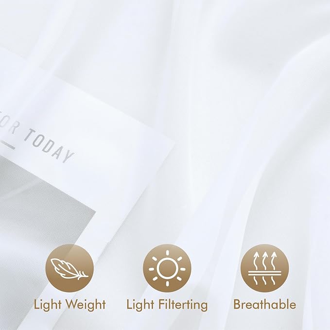 MIULEE White Outdoor Curtain for Patio Waterproof 4 Panels 54 x 84 Inch | - Image 6