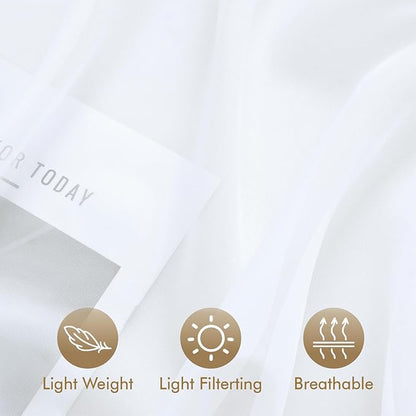 MIULEE White Outdoor Curtain for Patio Waterproof 4 Panels 54 x 84 Inch | - Image 6